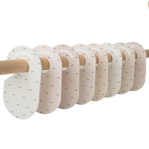 Image of 3 Sprouts Baby Closet Dividers 8-Piece Set Newborn to 2T - Double-Sided Organizer for Nursery Clothing Storage - Double Dot
