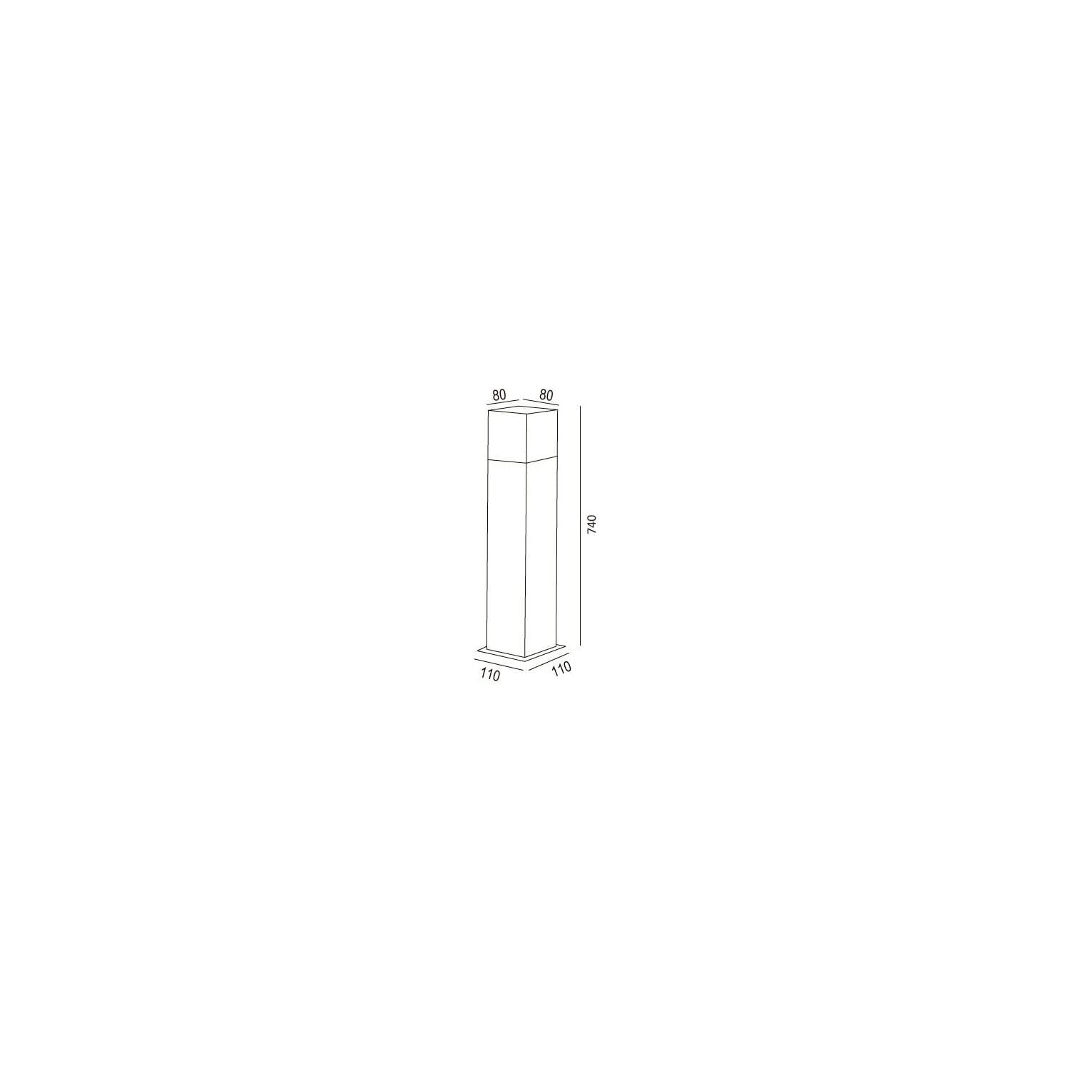 LEDKIA Baliza Exterior Superficie Pie 74cm Augusta Blanca Blanco