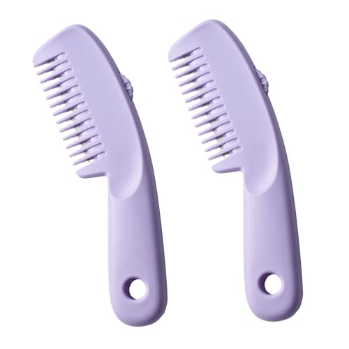 Peigne Coupe-Cheveux, 2 Stück Peigne Effileur, Peigne De Coupe De Cheveux Avec Lame, Peigne D'amincissement Des Cheveux, Peigne De Coiffeur Pour La Coupe Et Le Coiffage