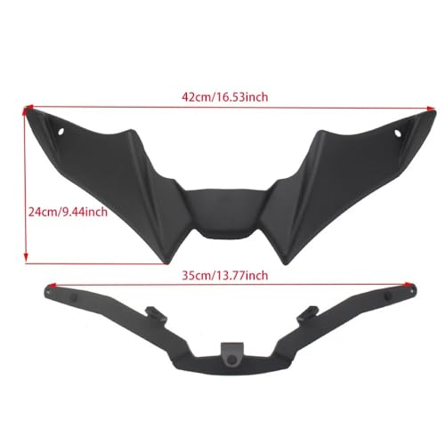 Déflecteur d'aile aérodynamique pour MT-09 2021-2023 Noir