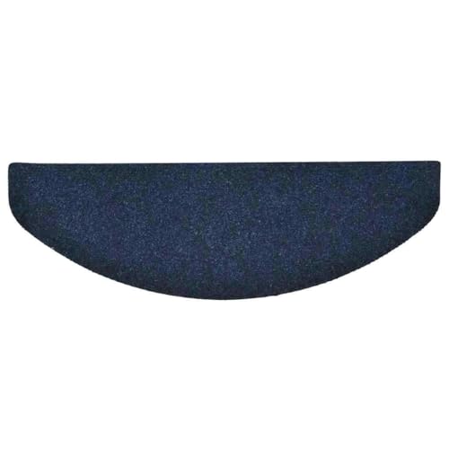 Tapis d'escalier lavable et isolant phonique bleu marine 65 x 21 cm
