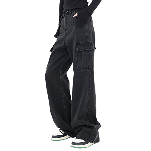 High Waisted Cargo Jeans for Women