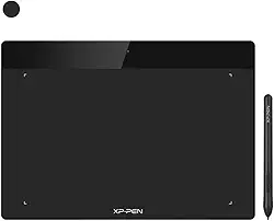 XPPen Deco Fun L Mesa Digitalizadora 10x6 Polegadas Tablet Digital com 8192 Níveis de Pressão Caneta Passiva sem Bateria para Desenho Digital, Animação, Ensino Online (Preto)