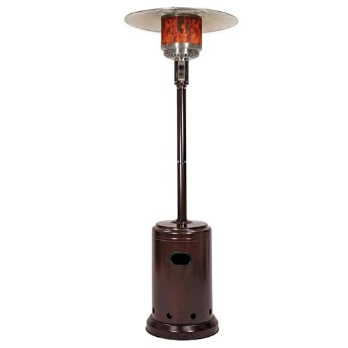 AmazonBasics 46,000 Btu Outdoor Patio Heater with Wheels, Charcoal Grey