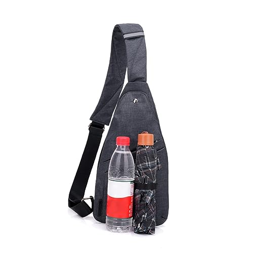 1Pc Men's Sports Chest Bag Crossbody Sling Backpack for Outdoor Activities Casual Daypack for Men Comfortable Durable Design Black4