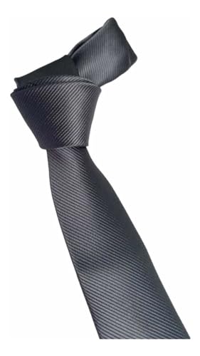 Gravata Cinza Chumbo Trabalhada Kit C/6 Unidades