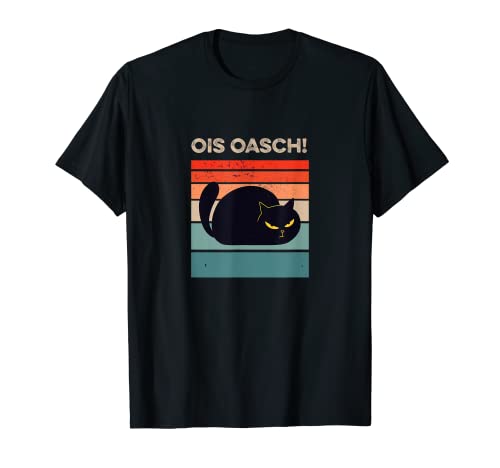 Ois oasch Katzen Design mit verärgerten schwarzen Katze T-Shirt Cover