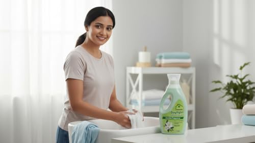 Image of Daylight India Liquid Detergent Combo Pack 2 Liter | Premium Laundry Cleaner with Jasmine Freshness | Tough on Stains, Safe on Skin