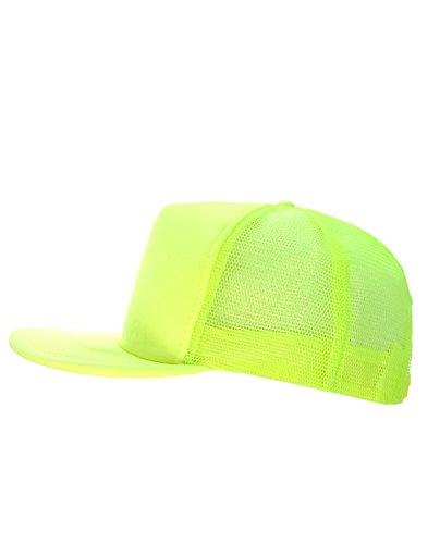 Image of NYFASHION101 Plain Mesh Trucker Hat - Breathable 6-Panel Daily Snapback Cap, Customizable Ideal for DIY Embroidery & Patches