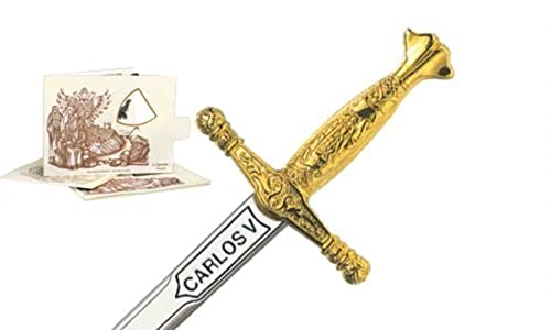 Marto Carlos V Gold Finish Letter Opener Carlos V Replica Sword Letter Opener (5206.1)