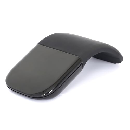 GlowarcPro Bluetooth Arc Touch Mouse Portable Folding Travel Mouse whitout USB Dongle Foldable Mice for Laptop Tablet - Black