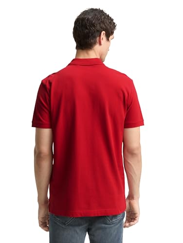 Tom Tailor Herren 1045898 Poloshirt, 12830 - Samba Red, S EU – Ansicht 3