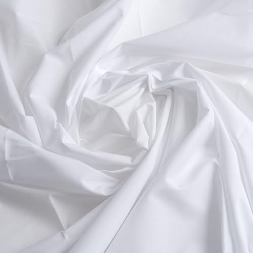 IPEA Baumwollstoff Popeline Weiß - 200 cm x 150 cm - Made in Italy - Meterware zum Nähen, Bekleidung, Futter, Wohnaccessoires, Patchwork, einfarbiger Stoff zum Nähen