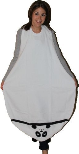 Frenchie Mini CoutureExtra Large Hands Free Absorbent Hooded Towel, Panda, Frenchie Mini Couture