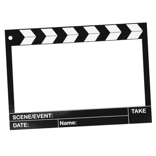 Warmhm Cadre Photo Forme de Clap de Cinéma Décorations pour Fête Anniversaire Accessoire Amusant pour Photomaton