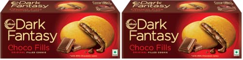 Image of Sunfeast Dark Fantasy Choco Fills, 69g, Original Filled Cookies with Choco Creme (Pack of 2)