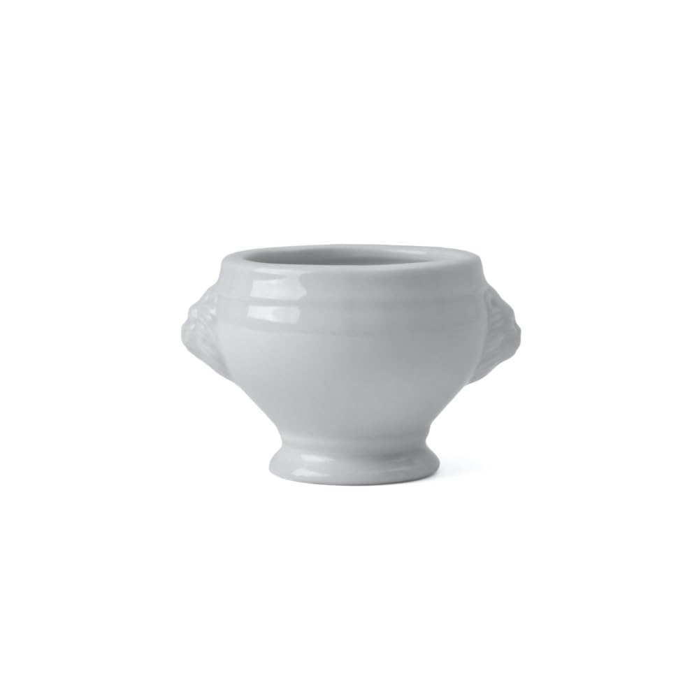 Holst Porzellan LK 010 SO Lot de 10 terrines en porcelaine 0,10 L Blanc/Gris 6,5 x 6,5 x 5,5 cm