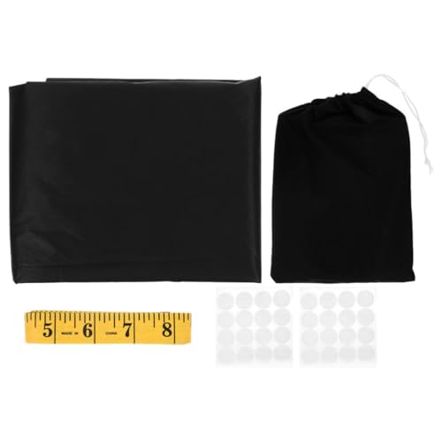 CRAFTHROU Cortinas Opacas Térmicas Negras para Ventanas Diseño Simple y Elegante, Hechas de Tela, Ideales como Revestimiento y Divisor de Ambiente para Habitaciones