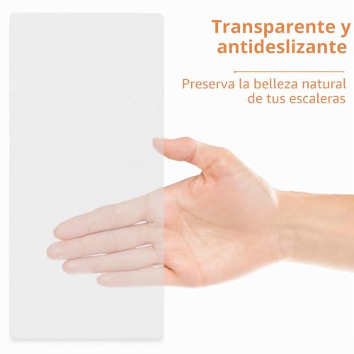Cintas antideslizantes escaleras con adhesivo fuerte de 15x60 cm 5