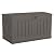 Suncast 50 Gallon Plastic Deck Box with Molded Lockable Feature and Weathertight Construction for Home, Patio, Lawn, and Garden Storage, Gray