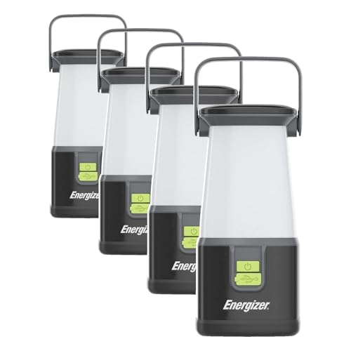Image of ENERGIZER WeatheReady LED Camping Lantern PRO-360, IPX4 Water Resistant Tent Light, Ultra Bright Battery Powered Lanterns for Camping, Outdoors, Emergency Power Outage, 500L (Pack of 4)