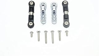 GPM for Traxxas E-Revo VXL 2.0 / E-Revo Brushless Upgrade Parts Aluminum 23T Servo Horn with Stainless Steel Adjustable Tie Rods - 10Pc Set Gray Silver