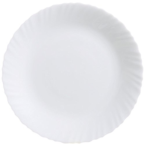 DajarFeston Serving Plate, Glass, White, 30 cm