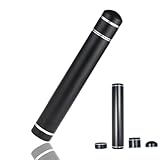 Durable Aluminum Cigar Travel Case - Airtight Waterproof Shockproof Tubes Holder for Men - Heavy-Duty Outdoor Gear Storage - Ideal Gift for Camping, Hiking, Fishing - 1 Pack (Black)