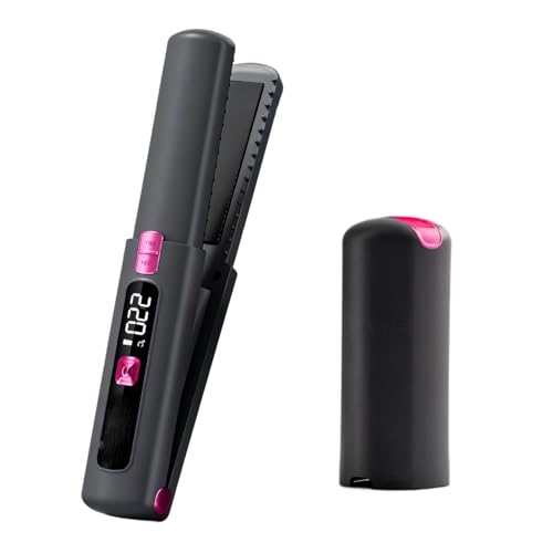 Plancha para cabello mini portátil inalámbrica 2 en 1 miniatura 1