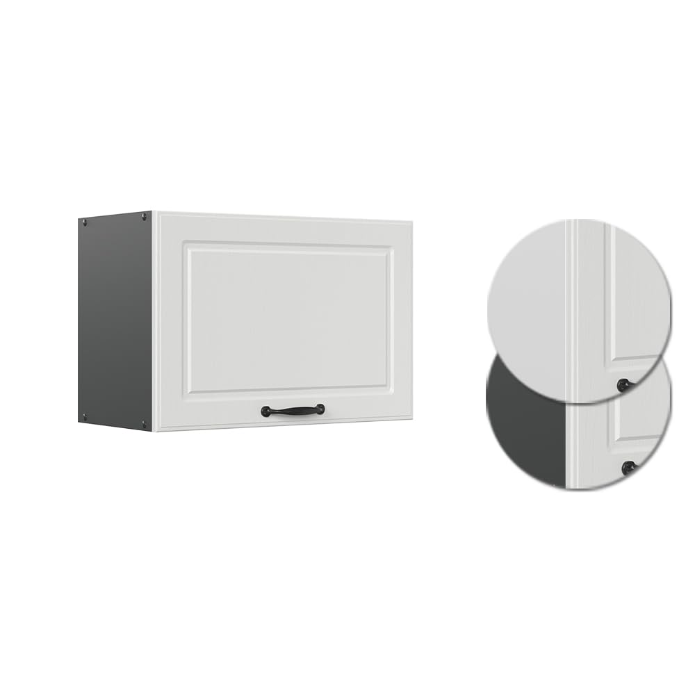 Vicco Pensile da cucina R-Line, Bianco rustico, 60 cm Piatto, per la libera combinazione all'interno di sistemi cucina modulari