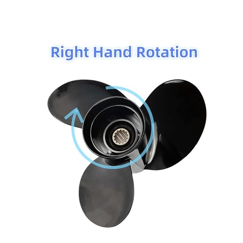 Image of Propeller 10 3 /8 x 14 Pitch 3 Blade 13 Spline Tooth 48-816706A45 | Compatible for Mercury 25-70 HP RH Rotation Aluminum Prop with Hub Kit