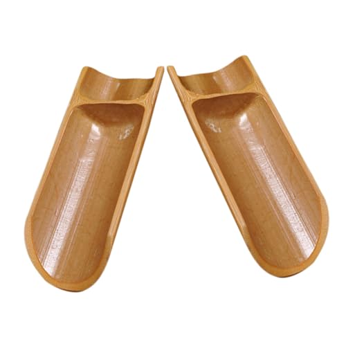 KOCKSHION 2個 天然竹製 茶さじ 茶道具用 松散茶葉対応 茶器アクセサリー 和風茶会向け 環境に優しい再利用可能ツール