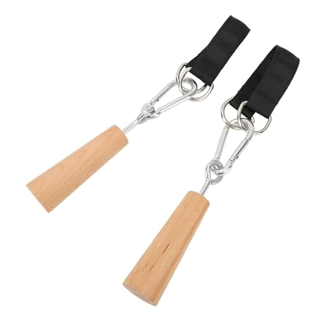 RiToEasysports Wooden Pull Up Grips,Hand Grips Strength Trainer Exerciser Pull Up Fitness Accessories for Bouldering,Kettlebells,Workout