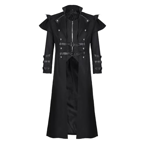 MVFEUIJ Ropa retro renacentista para hombre, chaqueta de abrigo