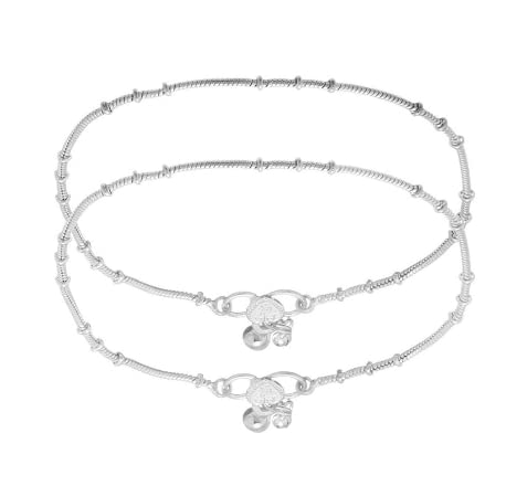 YASHIKA CREATIONYASHIKA COLLECTION :-Artificial White Metal Silver Plated Payal Anklet for Women & Girls