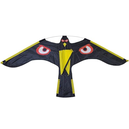 Flying Hawk Kite Garden Bird Repeller Scarer Extendable With 6m Telescopic Pole Repellent Anti Bird Deterrent Pigeon Large Seagull Crow Scarecrow Flying Crop Protection Garden Farmers
