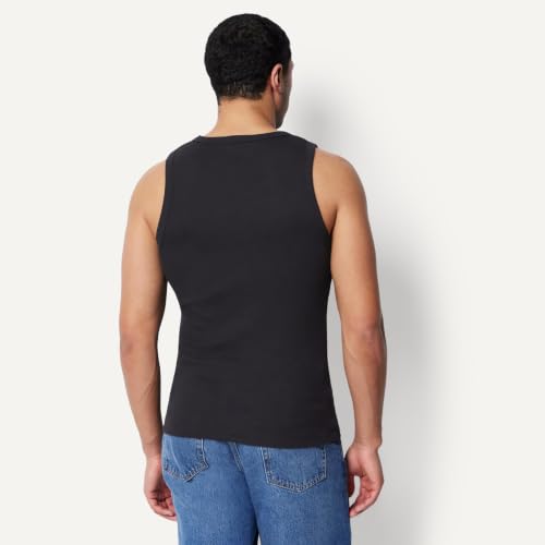 Amazon Essentials Herren Slim-Fit-Tanktop Mit Rippstrick, 2er-Pack, Schwarz, XXL – Ansicht 2