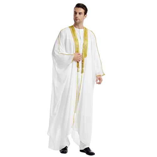 Chemise en chiffon imprimée style caftan pour homme moderne