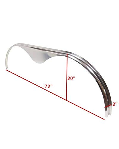 72x2 Tandem Axle .063 Marine Grade Aluminum Trailer Fender Flare (1-Pack)