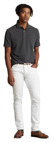 POLO RALPH LAUREN Men Custom Fit Mesh Pony Logo Shirt (L, BarclayHtr)3