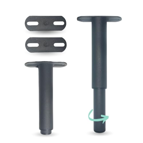 Genérico Patas para Somier Plegables, Patas Universales para Canape, Patas para Mesas o Muebles, Patas Somier Regulables, 18-33 cm de Altura, Patas de Somier Color Negras