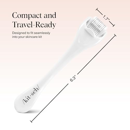 Microneedle Roller, Anti-Aging and Wrinkle Minimizing Dermaroller for Face.25mm Micro Needle Facial Roller, 540 Needle Face Roller with Storage Case By Kitsch