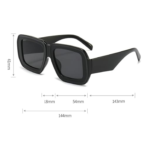Image of Square Sunglasses For Women Men Trendy Fashion Rectangle Sunglasses Uv Protection Retro Vintage Womens Sunglasses