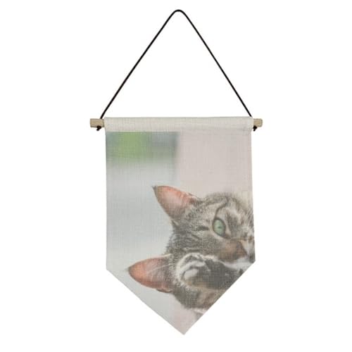 Bannière motif chat en toile le cadeau idéal pour fan de félins