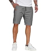 ZOXOZ Mens Shorts Casual Cotton Shorts Men Summer Chino Shorts Men with Elasticated Waist Pockets