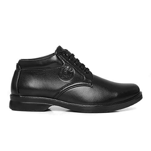 Image of FIELD CARE Men's Fashion Lace-Up Mid Top Formal Dress Shoes - Stylish Office, Business Footwear with Comfortable Cushioned Sole
