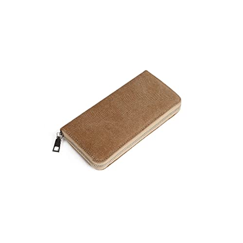 Womens Wallets Canvas Fashion Large Capacity Purse Blue Khaki Wallet Fashion Money Clip (Brown)