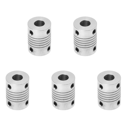 Bloepum 5X Motor Shaft 8mm to 8mm Joint Helical Beam Coupler Coupling D18L25