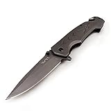 Camping Pocket Folding Knife, for Survival Hiking Outdoor, Stainless Steel Blade and Handle with...