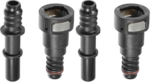 Image of Car Fuel Line Hose Quick Release Connector Kit Straight 1 /2 inch 12.61mm SAE to 1 /2 inch 12mm Disconnect Hose Plastic Gray (Pack of 2)